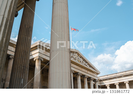 Exterior of The British Museum in London, UK 131861772