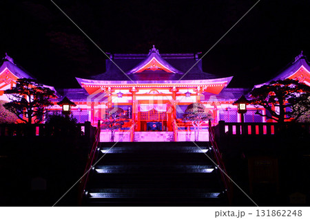 足利市 足利織姫神社 ピンクライトアップ 足利市 足利織姫神社 ピンクライトアップ 131862248