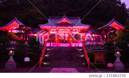 足利市　足利織姫神社　ピンクライトアップ 131862250