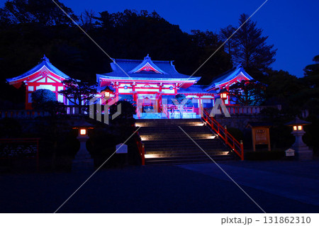 足利市 足利織姫神社 ブルーライトアップ 足利市 足利織姫神社 ブルーライトアップ 131862310