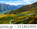 立山黒部アルペンルートの絶景　大観峰の紅葉と黒部湖遠望　富山県 131862400