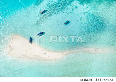 Top view of the sand spit near the island of Redang Terengganu. Malaysia 131862428