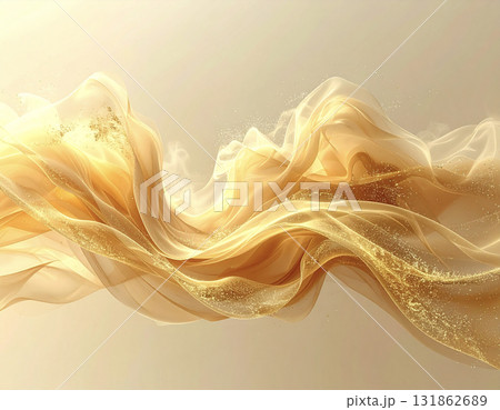 柔らかな金の光が包む高級感ある抽象デザイン 131862689