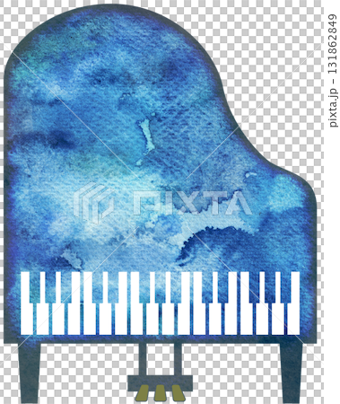 グランドピアノのイラスト水彩風 グランドピアノのイラスト水彩風 131862849