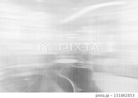 White Vertical Glass Striped Wall Background with Meeting Room Reflection. 131862853