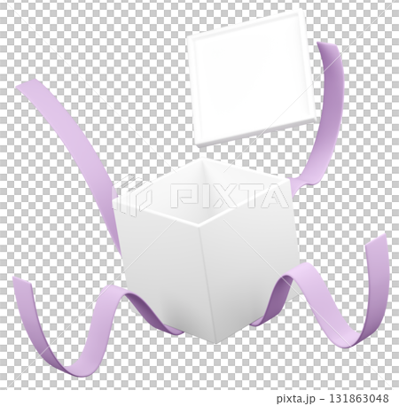 3D illustration_present_purple 3D illustration_present_purple 131863048