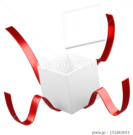 3Dイラスト_プレゼント_赤 131863053