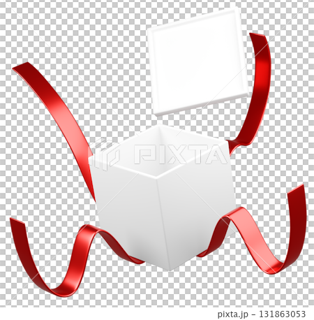 3Dイラスト_プレゼント_赤 131863053