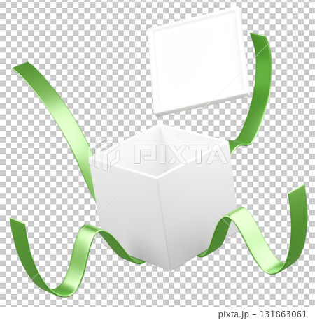 3D illustration_present_green 131863061