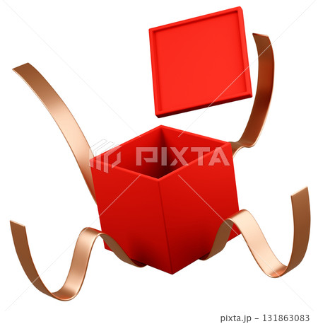 3Dイラスト_プレゼント_赤 131863083