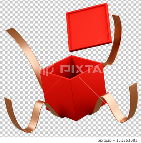 3Dイラスト_プレゼント_赤 131863083