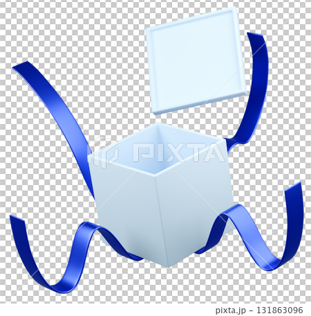 3D illustration_present_light blue 3D illustration_present_light blue 131863096