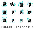 住宅の災害のアイコンセット 131863107