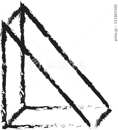 Geometric brush drawn shapes 131863300