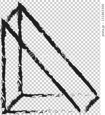 Geometric brush drawn shapes 131863300