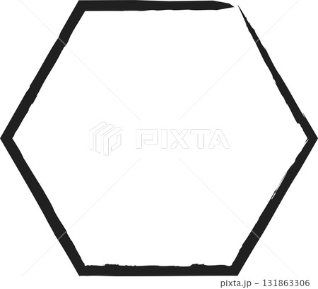 Geometric brush drawn shapes 131863306