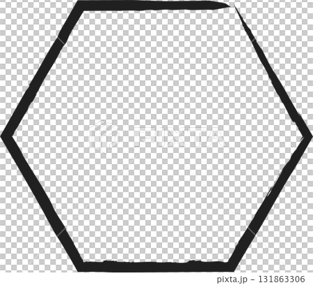 Geometric brush drawn shapes 131863306