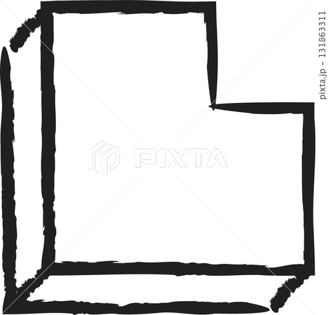 Geometric brush drawn shapes 131863311