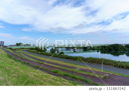 江戸川と新葛飾橋 江戸川と新葛飾橋 131863542