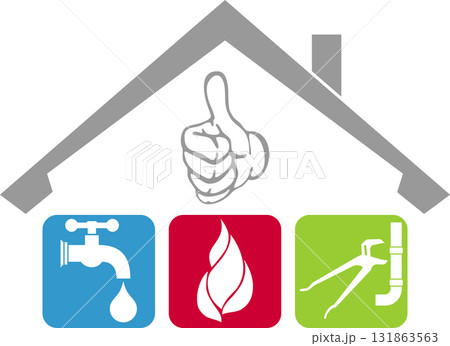house, tools, caretaker, tools, plumber, installer, logo, background house, tools, caretaker, tools, plumber, installer, logo, background 131863563