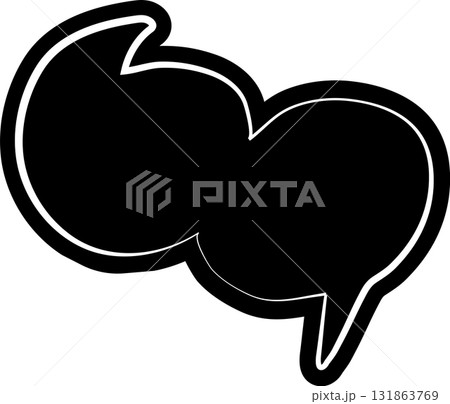 Black speech bubble, dialog, talk, speech, think 131863769