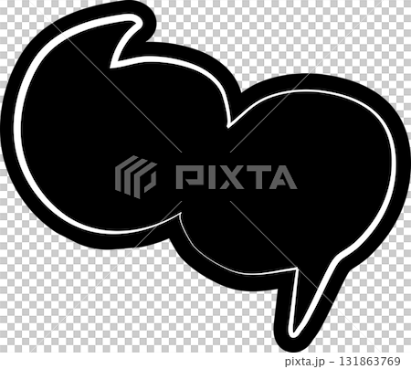 Black speech bubble, dialog, talk, speech, think 131863769