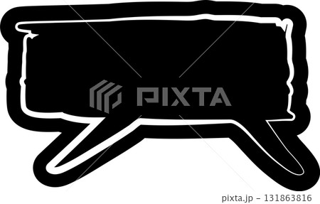 Black speech bubble, dialog, talk, speech, think Black speech bubble, dialog, talk, speech, think 131863816