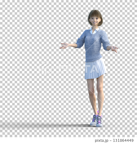 穿著針織衣服的年輕女子 131864449