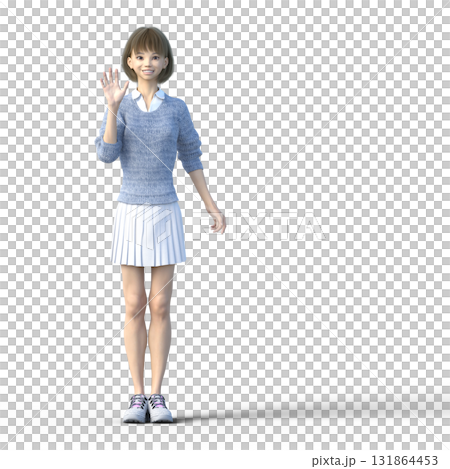 穿著針織衣服的年輕女子 131864453