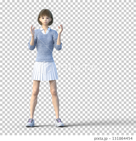 穿著針織衣服的年輕女子 131864454