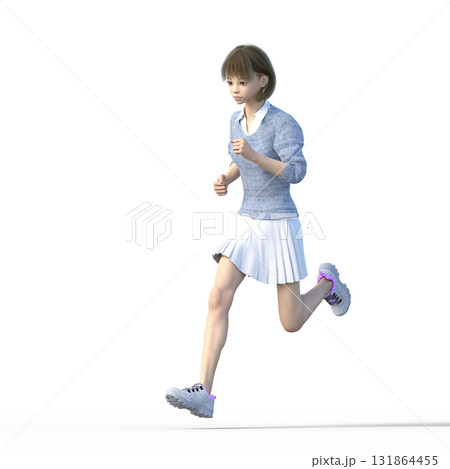 ニット服でポーズをとる若い女性 131864455