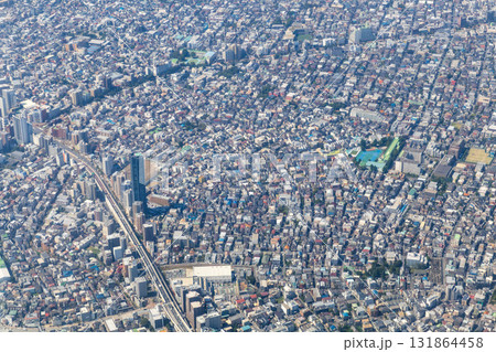 東京都豊島区高松付近を空撮 131864458