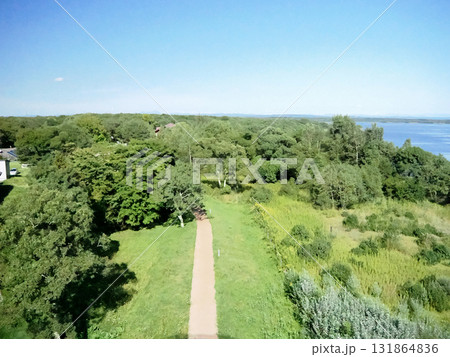 ウトナイ湖展望台からの風景 131864836