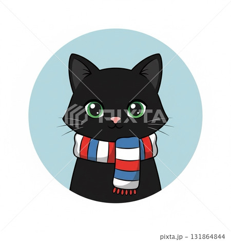 マフラーをした猫 マフラーをした猫 131864844