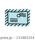 Doodle letter envelope icon hand drawn in a modern minimalistic style 131865254