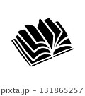 Doodle open book icon hand drawn in flat style. Knowledge and education symbol 131865257