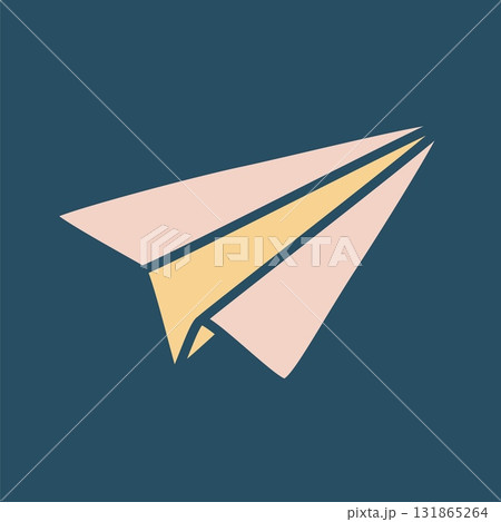 Doodle Paper Airplane icon hand drawn with thin line and colorful blob Doodle Paper Airplane icon hand drawn with thin line and colorful blob 131865264
