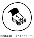 Doodle calendar 1st of month icon hand drawn with black line in freehand style 131865270