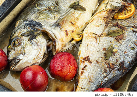 Whole fried dorado. Whole fried dorado. 131865468