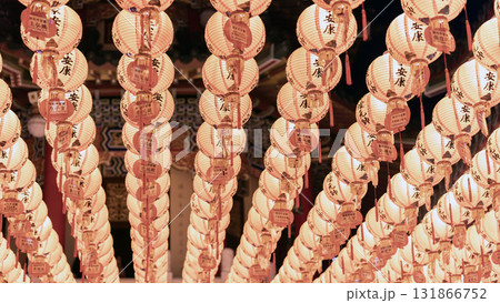 the lanterns hack in the Sanfong temple. It's a Taoist temple originally built in the early 1600s in kaohsiung, taiwan 131866752