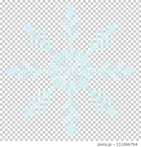 A simple and beautiful light blue snowflake illustration 131866764