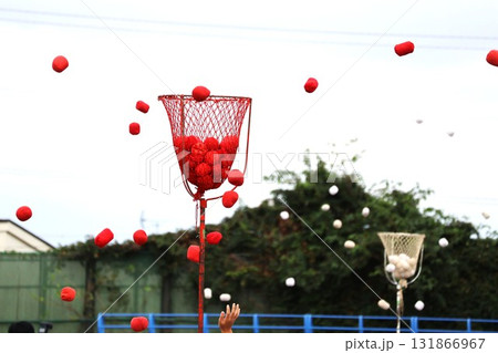 運動会の玉入れ 131866967