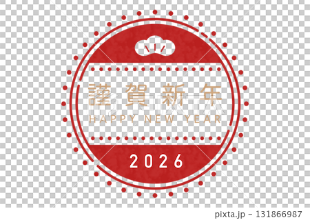 2026 新年快樂標籤設計日本紙紋理紅色 2026 新年快樂標籤設計日本紙紋理紅色 131866987