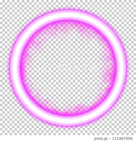 Glowing neon ring, frame with pink smoke texture inside on transparent background perfect for futuristic design projects Glowing neon ring, frame with pink smoke texture inside on transparent background perfect for futuristic design projects 131867006