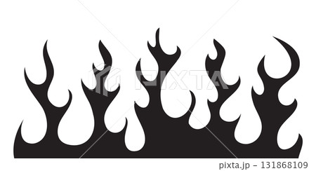 Tribal flame silhouette motorcycle and car decal. Vector illustration Tribal flame silhouette motorcycle and car decal. Vector illustration 131868109
