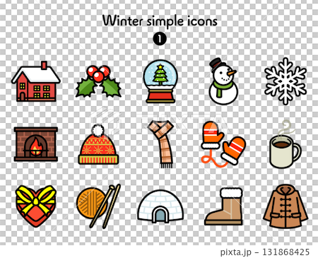 簡單圖標集合冬季 131868425