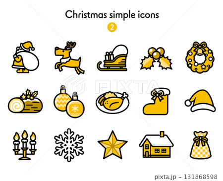 シンプルアイコン集 クリスマス 131868598