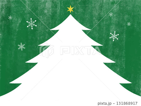 水彩のクリスマスツリーと雪の結晶の背景フレームイラスト 水彩のクリスマスツリーと雪の結晶の背景フレームイラスト 131868917