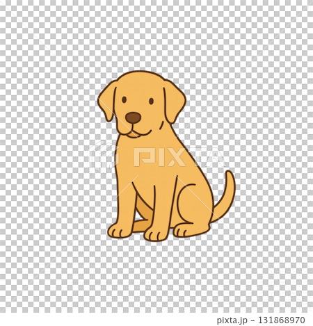 Golden retriever color icon, dog, animal, illustration, material, no background, document creation 131868970