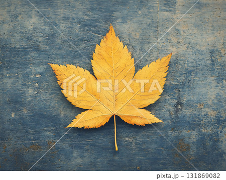 Yellow autumn leaf pattern details. beauty of the changing season. AI Generated. 131869082